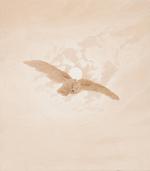欧洲12-19世纪油画五_Friedrich Caspar David - Owl Flying against a Moonlit Sky